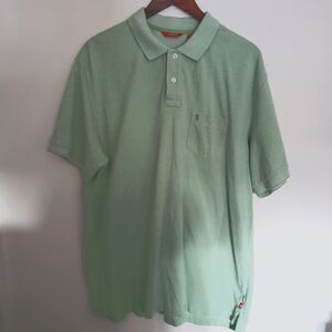 Izod Pastel Green Polo Shirt Pique Mens 2X XXL 100% Cotton